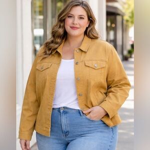 Market & Spruce Mustard Denim Jacket